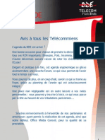 Agenda TELECOM ParisTech 2008 - 2009