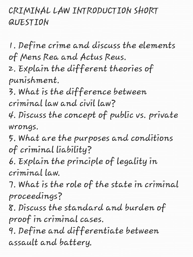 Crimes Questions | PDF