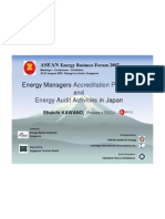 Energy Managers in Japan: Accreditation Program and Energy Audit Activities