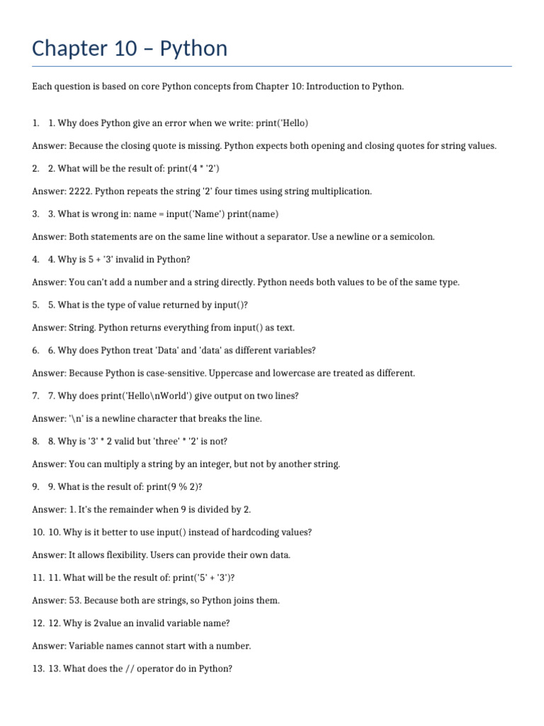 Core Python Concepts Explained | PDF | Python (Programming Language ...
