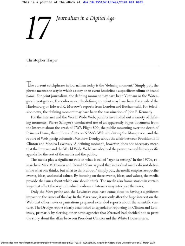 Evolution of Journalism in Digital Era | PDF | News | Newspapers