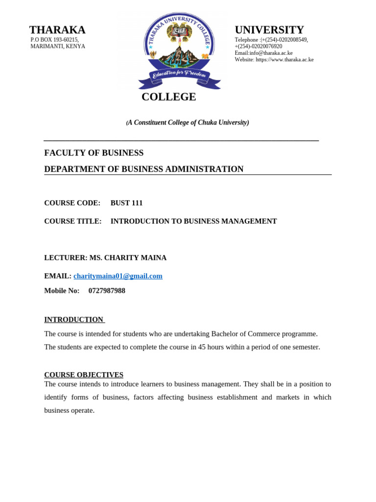 BCom 101: Introduction to Business Management | PDF | Cooperative ...