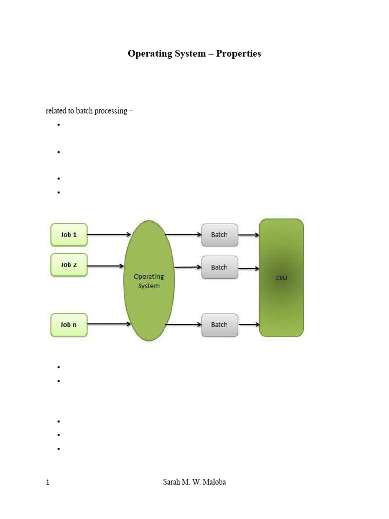 Operating System Properties Overview | PDF | Operating System | Input ...