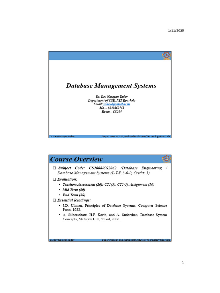 Database Management Systems Overview | PDF | Databases | Data Model