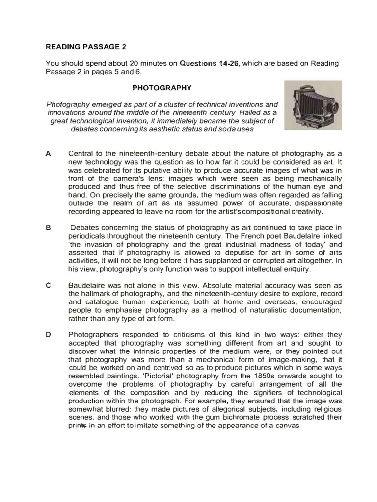 Photography's Artistic Debate PDF Paintings Composition (Visual Arts)
