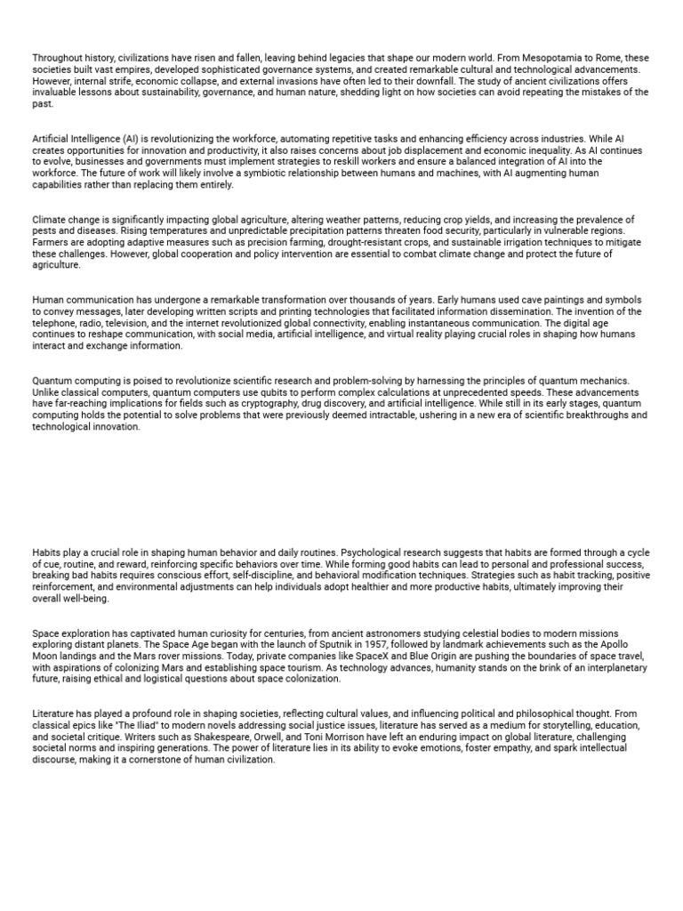 History of The Human Civilization Research MIT Lecture 20 | PDF ...