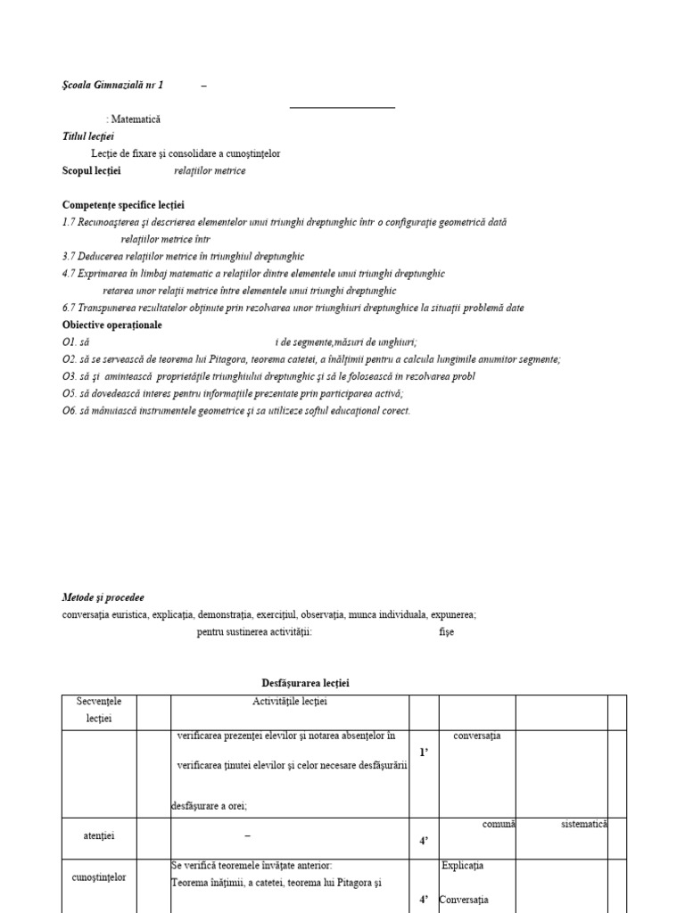 21 Proiect Didactic | PDF