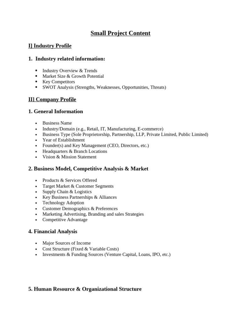 Comprehensive Business & Industry Analysis | PDF