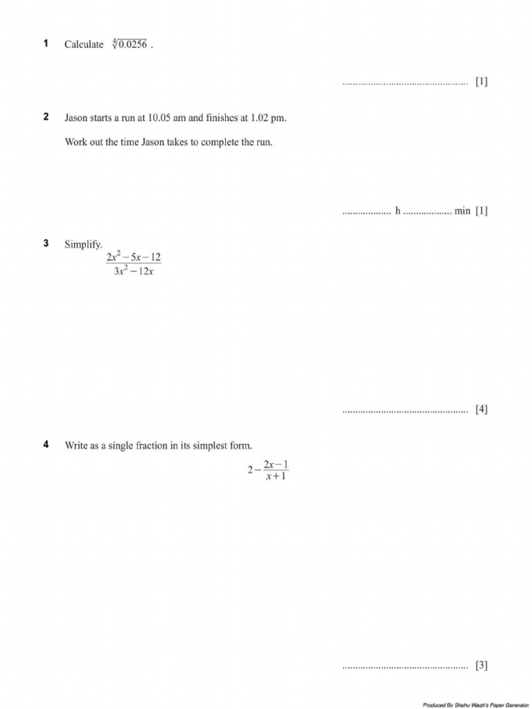 Mathematics Stage 9 Revision | PDF