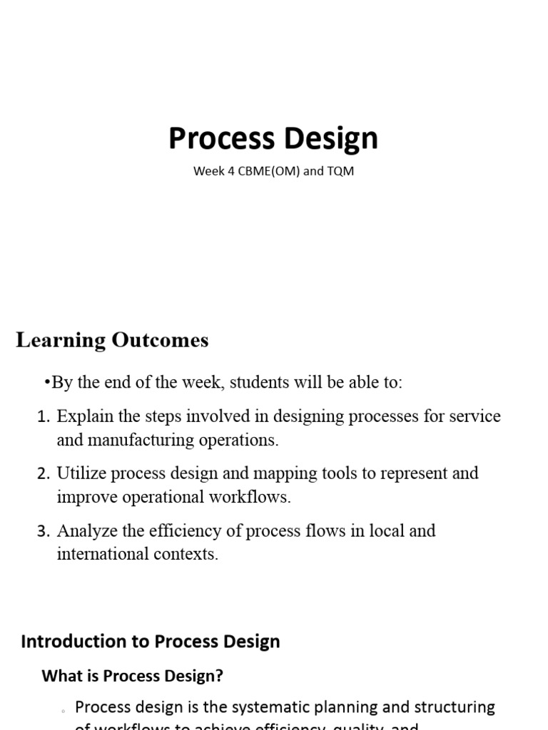 Process Design in Operations Management | PDF | Lean Manufacturing ...