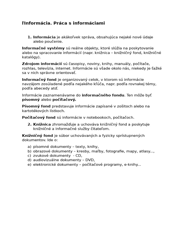 Informacia | PDF