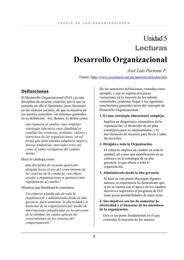 Desarrollo Organizacional y Alta Gerencia | PDF | Grupo de trabajo ...