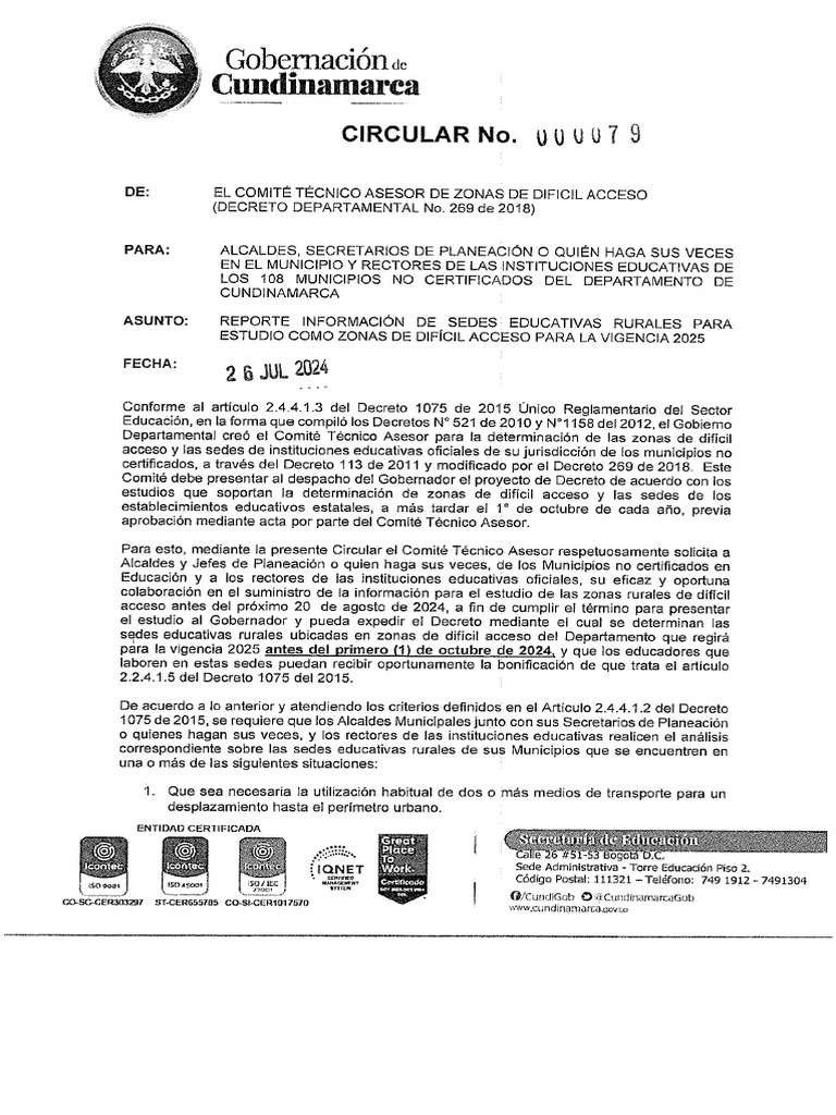 Circular 000079 | PDF