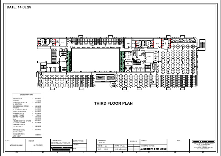 Third Floor Plan Layout - Sai Tech Park | PDF | Room