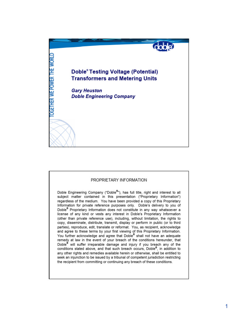 Voltage Transformers Training Heuston 2010 | PDF | Transformer ...