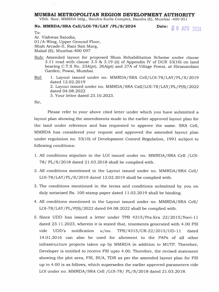 2024.04.08 - MMRDA Amended Layout 2 Letter | PDF