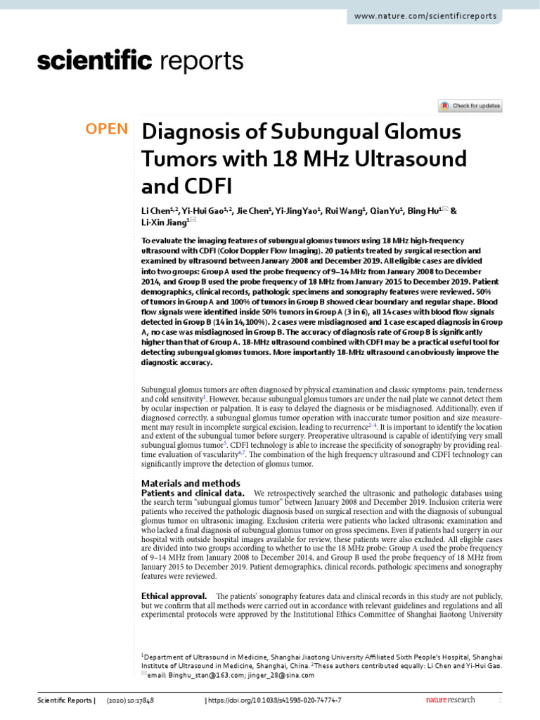 Chen 2020 | PDF | Medical Ultrasound | Ultrasound