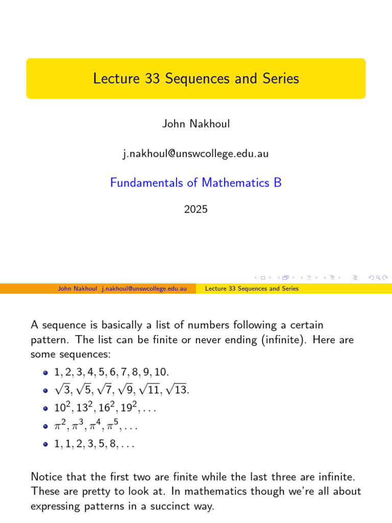 Understanding Sequences and Series | PDF | Sequence | Summation