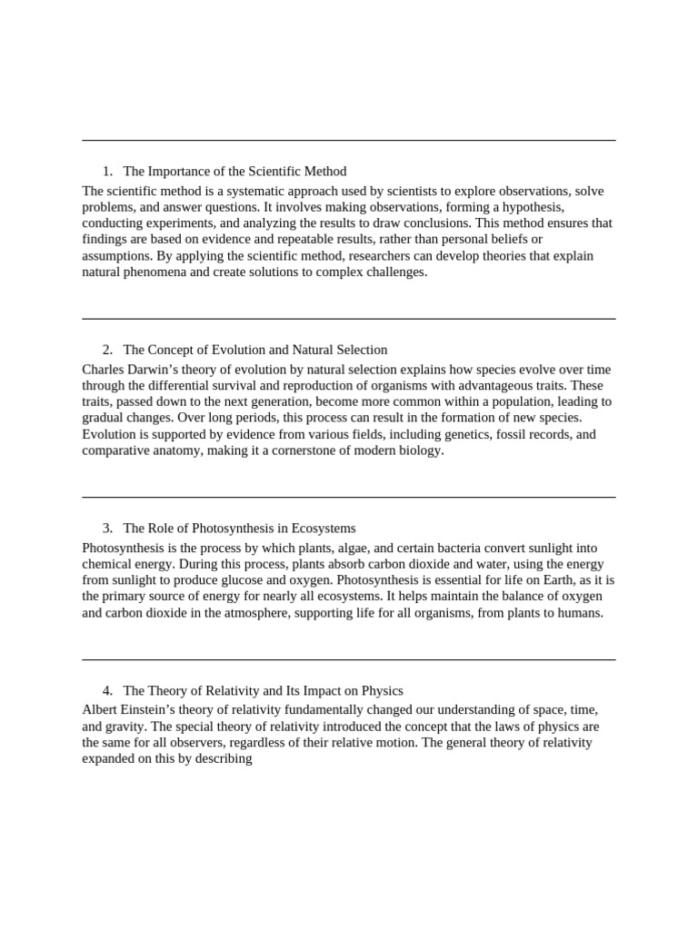 Key Scientific Concepts Explained | PDF
