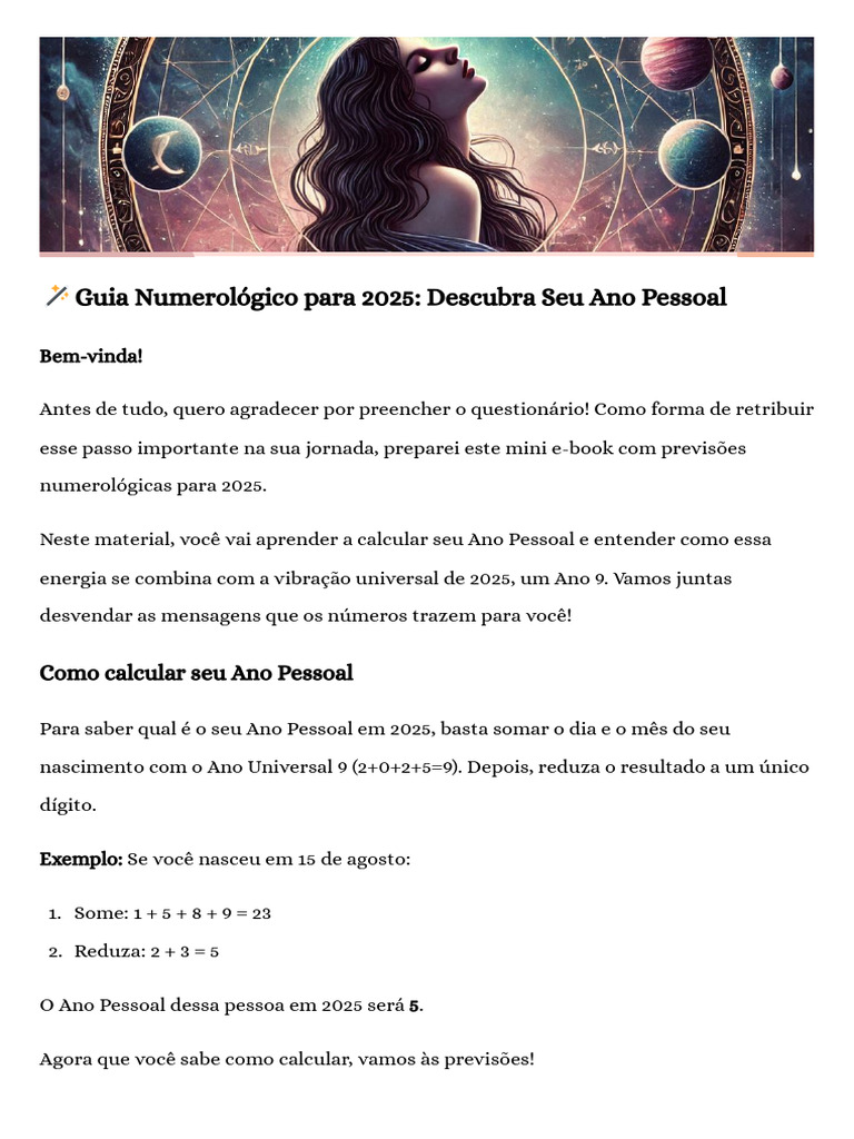 Previsões Numerológicas para 2025 | PDF | Aprendizado | Amor