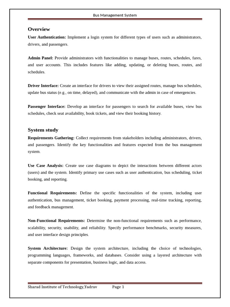 Comprehensive Bus Management System | PDF | Unit Testing | Databases