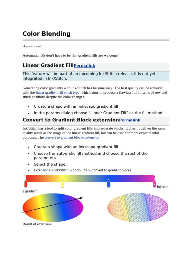 Color Blending Techniques in Ink/Stitch | PDF | Gradient | Color