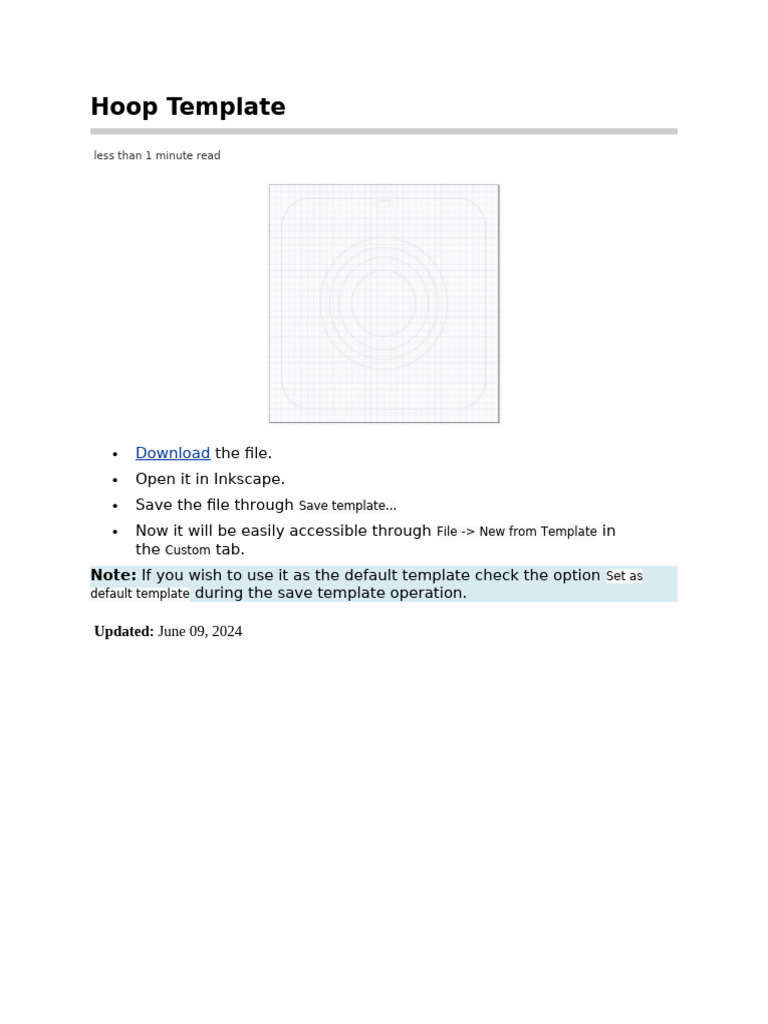 HoopTemplateInstr | PDF