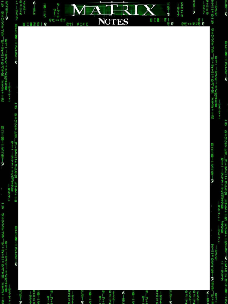 TheMatrix NotesSheet Editable | PDF