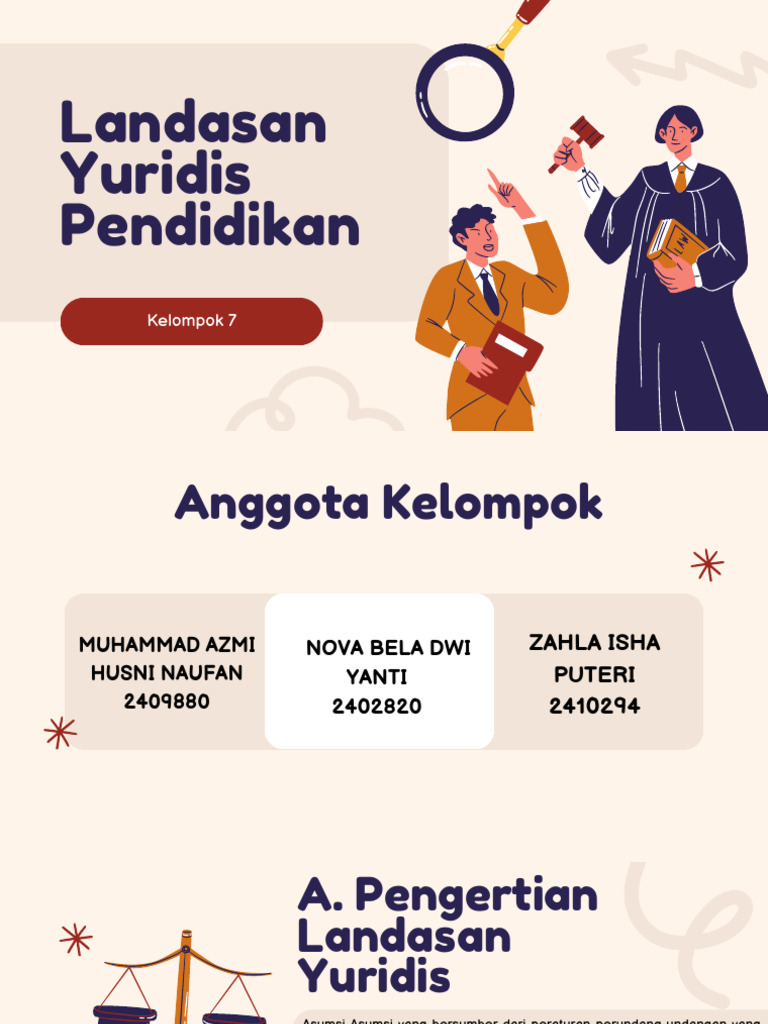 Landasan Yuridis Pendidikan Kelompok 7 | PDF