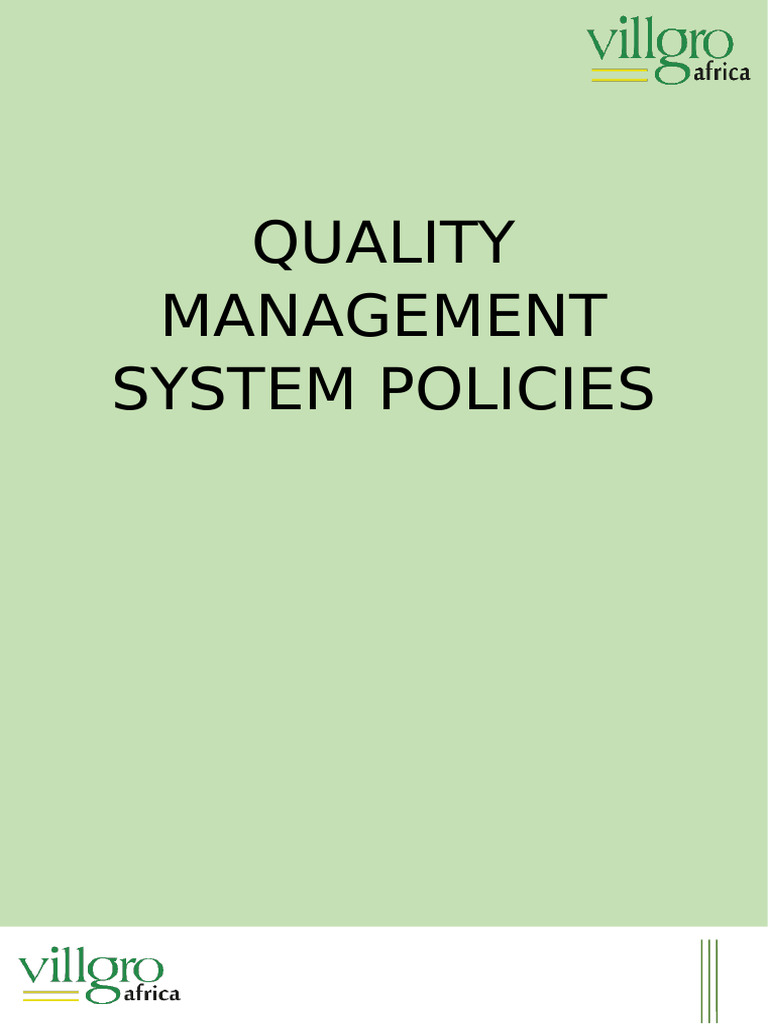 Quality Policy Framework Overview | PDF