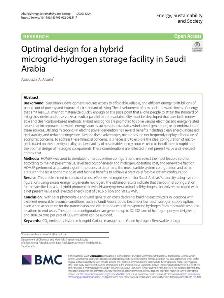 Optimal Design For A Hybrid - 2022 | PDF | Distributed Generation ...