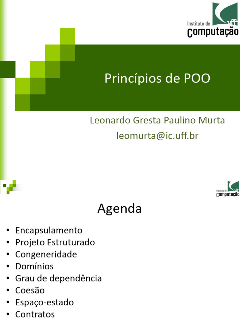 Princípios Fundamentais de POO | PDF | Programação orientada a objetos ...