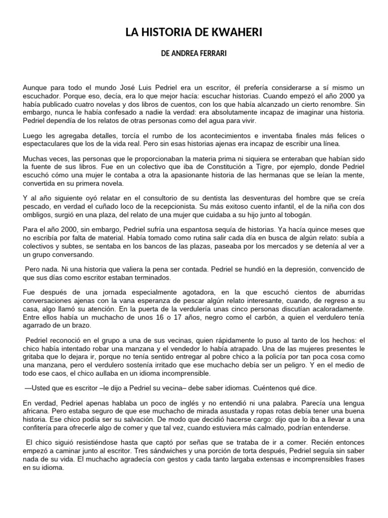 La Historia de Kwaheri | PDF