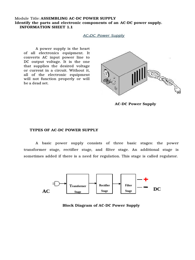 AC-DC Power Supply Assembly Guide | PDF | Rectifier | Capacitor