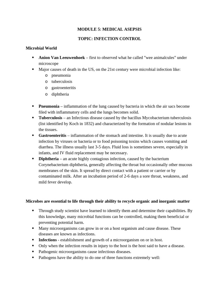 Infection-Control | PDF | Infection | Bacteria