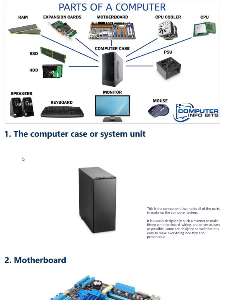 PARTS OF COMPUTERS | PDF | Random Access Memory | Image Scanner