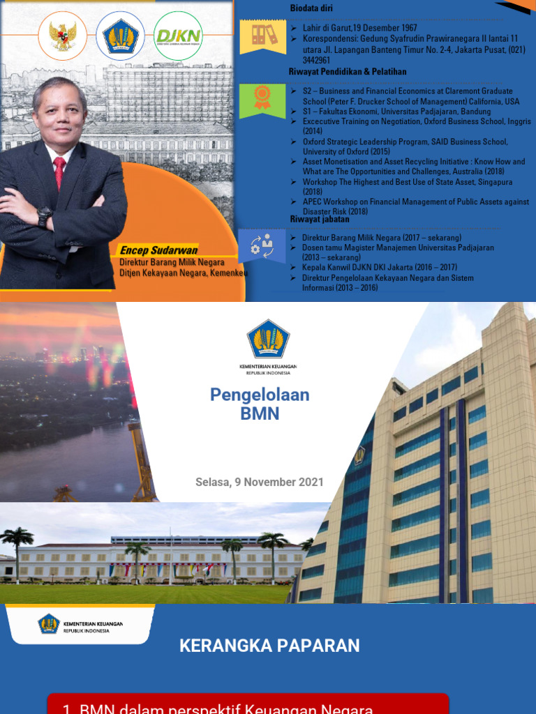Profil Encep Sudarwan dan Pengelolaan BMN | PDF