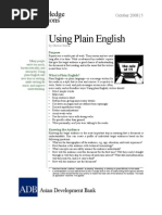 Using Plain English: Knowledge Solutions