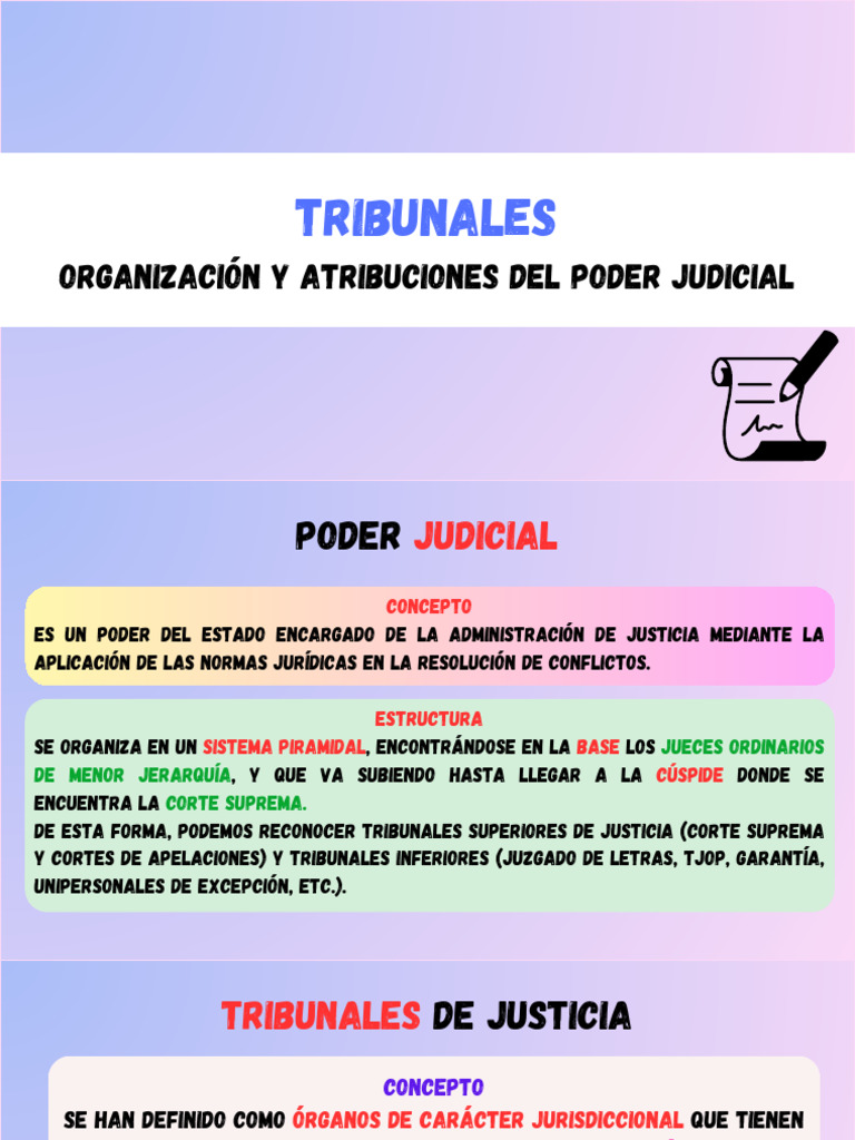 Estructura y Funciones del Poder Judicial | PDF | Judicaturas | Apelación