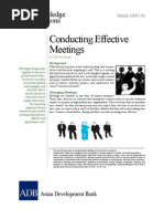 Conducting Effective Meetings: Knowledge Solutions