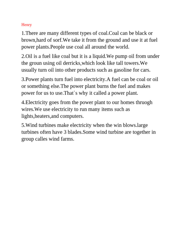 Types of Fuel and Electricity Generation | PDF