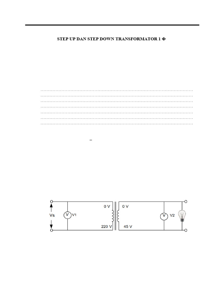 Percobaan Transformator Step Up dan Down | PDF
