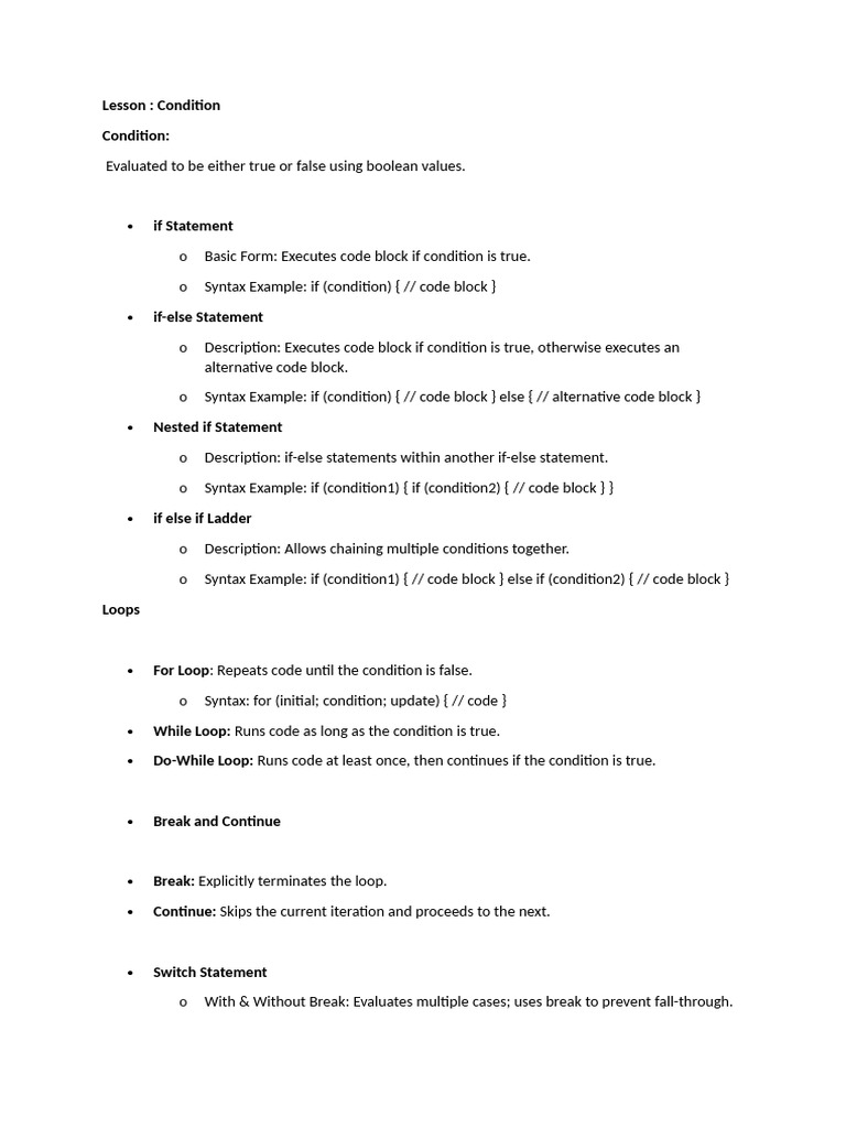 JS Conditionals | PDF