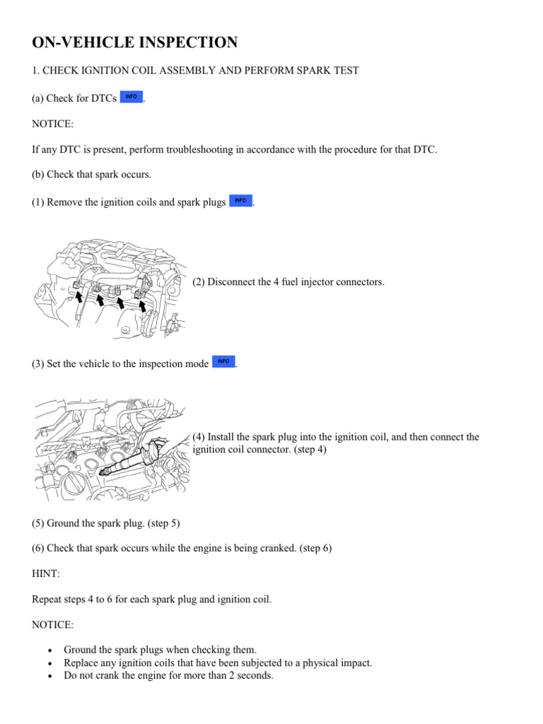 2010 Prius Spark Plug Inspection Guide | PDF | Electrical Connector ...