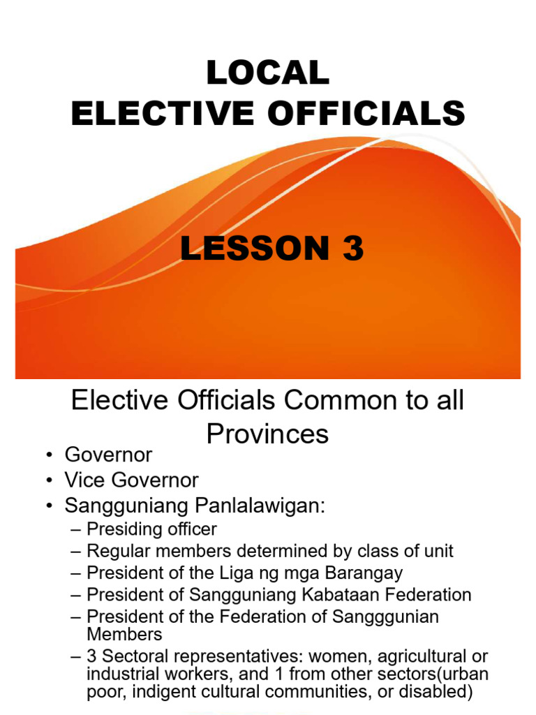 Local Elective Officials Overview | PDF | Government