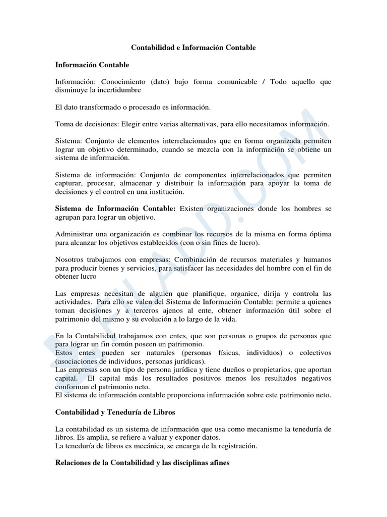 Sistema de Información Contable y Decisiones | PDF | Contabilidad ...