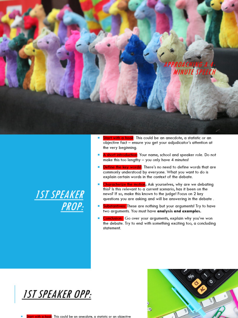 Debate Speaker Role Guidelines | PDF | Argument