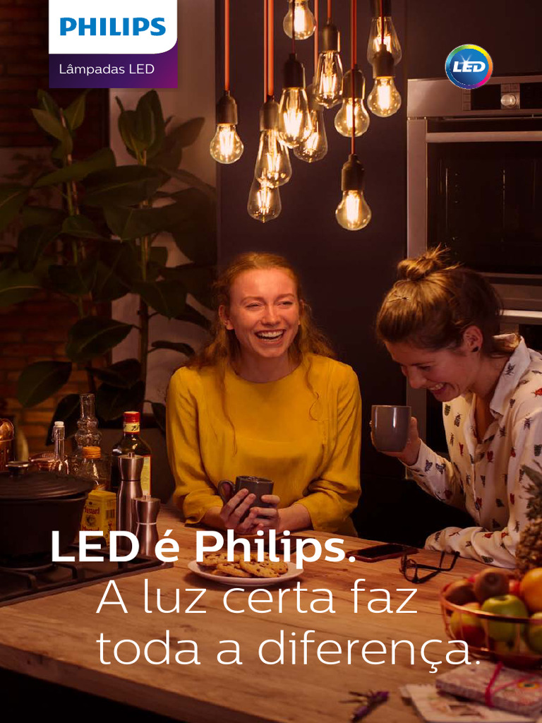 Lâmpadas LED Philips: Eficiência e Durabilidade | PDF | Lâmpada ...