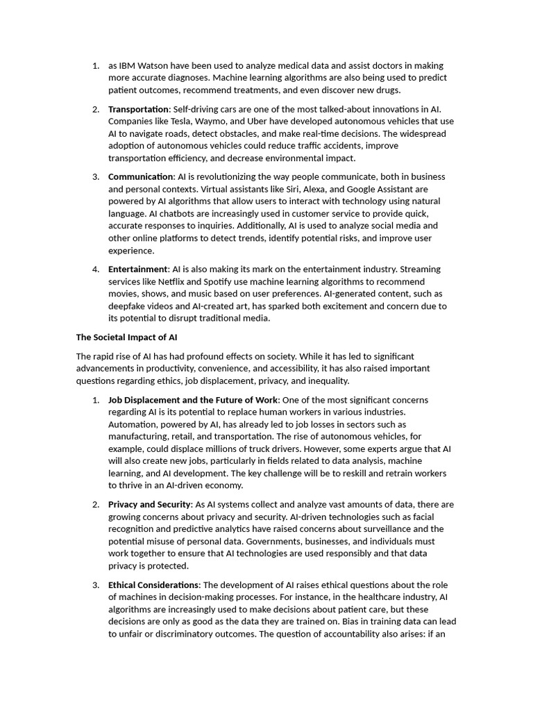 The Evolution of Artificial Intelligence and Its Impact On Society 2 ...