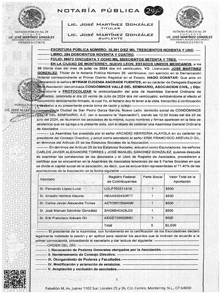 Acta de Asamblea Protocolizada y en RPP Con Cambios Espejo de Regimen y ...